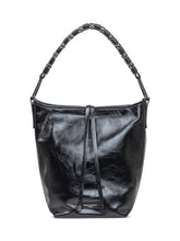 Borsa Eliana in Pelle Nera Lucida - Borse A Mano Donna | Lidia Shopping