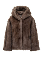 Valentini Cappotto in Pelliccia con Cappuccio - Abbigliamento Donna | Lidia Shopping