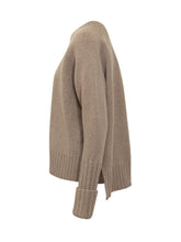 Tory Burch Beige Wool Sweater with Embroidered Logo - Collezione Happy Birthday | Lidia Shopping
