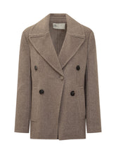 Tory Burch Beige Wool Double-Breasted Coat - Collezione Happy Birthday | Lidia Shopping