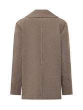 Tory Burch Beige Wool Double-Breasted Coat - Collezione Happy Birthday | Lidia Shopping