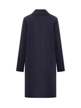 Tory Burch Navy Blue Wool Coat - Collezione Happy Birthday | Lidia Shopping