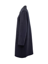 Tory Burch Navy Blue Wool Coat - Collezione Happy Birthday | Lidia Shopping