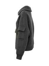 Giacca Parosh in Lana Grigia con Tasche Utility - Abbigliamento Donna | Lidia Shopping
