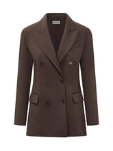 Blazer Parosh Doppiopetto Marrone - Abbigliamento Donna | Lidia Shopping