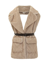 Faux fur vest with belt P.A.R.O.S.H. - Collezione Happy Birthday | Lidia Shopping