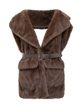Gilet pelliccia marrone P.A.R.O.S.H. - Abbigliamento Donna | Lidia Shopping
