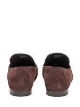 Tory Burch Brown Suede Loafers with Logo - Collezione Happy Birthday | Lidia Shopping