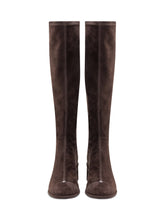 Tory Burch Stivali Alti in Camoscio Marrone - Collezione Happy Birthday | Lidia Shopping