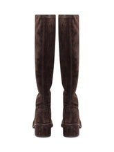 Tory Burch Stivali Alti in Camoscio Marrone - Collezione Happy Birthday | Lidia Shopping