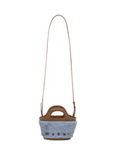 Marni Borsa Tote in Pelliccia Azzurra e Pelle Marrone - Borse A Mano Donna | Lidia Shopping