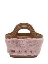 Marni Borsa Tote in Pelliccia Rosa e Pelle Marrone - Borse A Mano Donna | Lidia Shopping