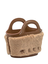 Marni Borsa a Tracolla in Pelliccia Beige e Pelle Marrone - Borse A Mano Donna | Lidia Shopping