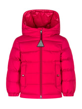 MONCLER KIDS - Moncler Kids Pink Down Jacket with Hood - Red | Lidia Shopping ® | Official Website
