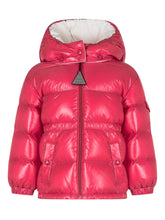 Moncler Kids Shiny Pink Down Jacket with Hood - Collezione Happy Birthday | Lidia Shopping