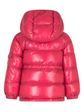 Moncler Kids Shiny Pink Down Jacket with Hood - Collezione Happy Birthday | Lidia Shopping