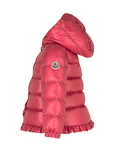 Moncler Kids Pink Down Jacket with Hem Ruffle - Collezione Happy Birthday | Lidia Shopping