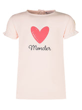 Moncler Kids T-Shirt Rosa con Cuore - Abbigliamento Bambini | Lidia Shopping