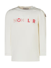 Moncler Kids White Heart Logo T-Shirt - Collezione Happy Birthday | Lidia Shopping