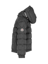 Moncler Kids Black Hooded Down Jacket - Collezione Happy Birthday | Lidia Shopping