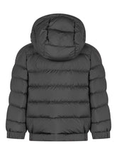 Moncler Kids Black Hooded Down Jacket - Collezione Happy Birthday | Lidia Shopping
