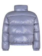 Moncler Kids Shiny Light Blue Down Jacket - Collezione Happy Birthday | Lidia Shopping