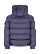 Moncler Kids Piumino Blu con Cappuccio - Abbigliamento Bambini | Lidia Shopping