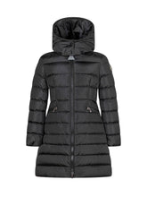 Moncler Kids Black Long Down Jacket with Hood - Collezione Happy Birthday | Lidia Shopping
