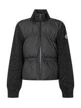 Giacca Nera Con Maniche In Maglia Moncler Enfant - Abbigliamento Bambini | Lidia Shopping