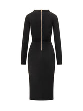 Elisabetta Franchi Abito Nero con Bottoni Oro - Abbigliamento Donna | Lidia Shopping