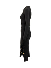 Elisabetta Franchi Black Dress with Gold Buttons - Collezione Happy Birthday | Lidia Shopping