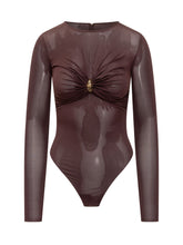 Elisabetta Franchi Body Marrone con Gioiello - Abbigliamento Donna | Lidia Shopping