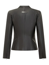 Giacca Elisabetta Franchi in Ecopelle con Ganci Oro e Dettagli sulle Spalle - Abbigliamento Donna | Lidia Shopping