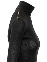 Elisabetta Franchi Dolcevita Nero con Logo Stampato - Abbigliamento Donna | Lidia Shopping