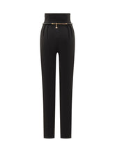 Elisabetta Franchi Pantaloni a Vita Alta con Dettaglio Gioiello - Abbigliamento Donna | Lidia Shopping