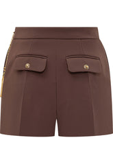 Elisabetta Franchi Shorts Marroni con Catena Oro - Abbigliamento Donna | Lidia Shopping