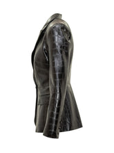 Giacca Elisabetta Franchi in Ecopelle Stampa Coccodrillo - Abbigliamento Donna | Lidia Shopping