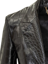 Giacca Elisabetta Franchi in Ecopelle Stampa Coccodrillo - Abbigliamento Donna | Lidia Shopping