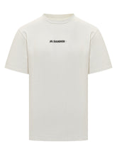 White T-shirt with Minimal Logo by Jil Sander - Collezione Happy Birthday | Lidia Shopping