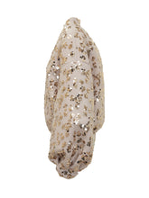 Bomber Genny beige con paillettes oro - Abbigliamento Donna | Lidia Shopping
