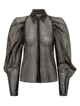 Genny Sheer Metallic Striped Shirt - Collezione Happy Birthday | Lidia Shopping