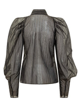 Genny Sheer Metallic Striped Shirt - Collezione Happy Birthday | Lidia Shopping