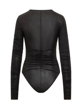 Body nero Genny con arricciature - Abbigliamento Donna | Lidia Shopping