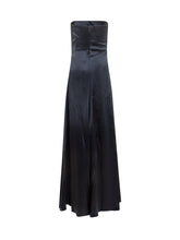 Genny Blue Satin Draped Evening Gown - Collezione Happy Birthday | Lidia Shopping