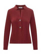 Gran Sasso Cardigan Rosso con Collo a Listino - Abbigliamento Donna | Lidia Shopping