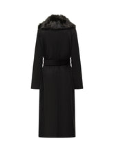 Michael Kors Cappotto Nero con Collo in Eco Pelliccia - Abbigliamento Donna | Lidia Shopping