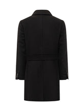 Corneliani Black Double-Breasted Wool Coat - Collezione Happy Birthday | Lidia Shopping