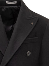 Corneliani Black Double-Breasted Wool Coat - Collezione Happy Birthday | Lidia Shopping