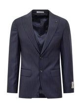Abito Blu Gessato in Lana Corneliani - Abbigliamento Uomo | Lidia Shopping