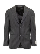 Corneliani Grey Pinstripe Two-Piece Suit - Collezione Happy Birthday | Lidia Shopping